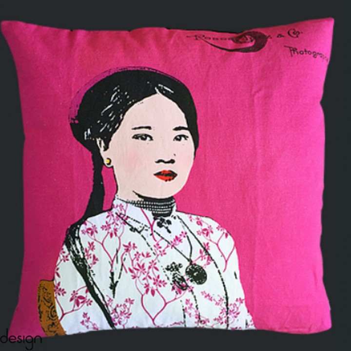 Cushion cover printed Vietnamese ethnic woman-Miss Hong